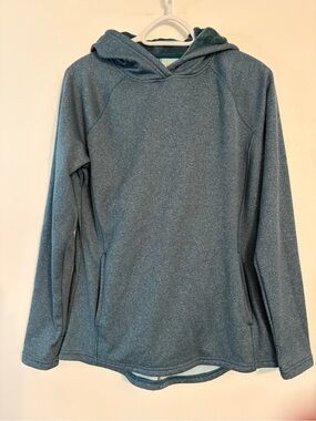 Athletic Works Women's Teal Hoodie with fuzzy Sherpa hood Medium Outdoor Hiking